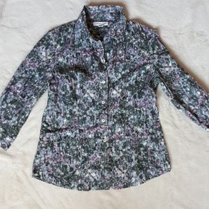 Cold water Creek Abstract Watercolor Top